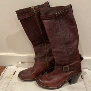Frye dark brown tall boots